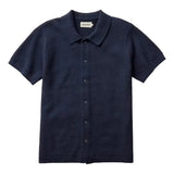 Taylor Stitch Button Down Polo Dark Navy Crochet