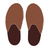 Mock up of house shoes in brown