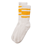 American Trench Mono Stripe Socks in Gold/White