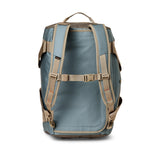 Backpack straps of duffle in slate