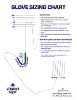 Printable size chart for Vermont Gloves