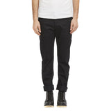 Tapered black denim pants