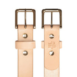 Natural Standard Camp Belt with Antique Brass Hardware