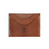Brown Leather with White Stitching