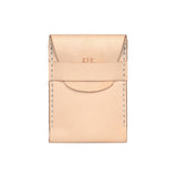 Handmade Leather Vertical Fold Wallet in Natural
