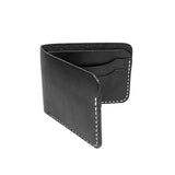 Black Leather with White Stitching