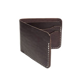 Dark Brown Leather with White Stitching
