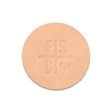 Round Natural Leather Coaster