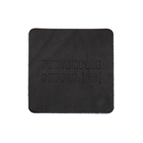 Square Black Leather Coaster