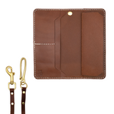 Medium Brown Leather with White Stitching